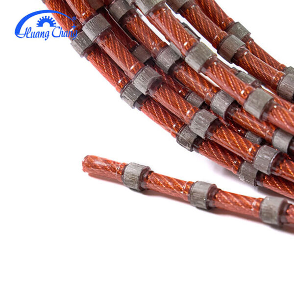 diamond wire cutting mining rope for granite marble jade concrete stone